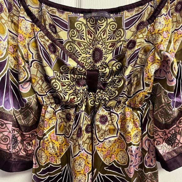Hale Bob 100% Silk Bohemian Women's Top - Picture 2 of 7